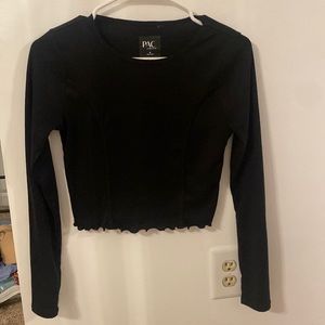 cropped black long sleeve